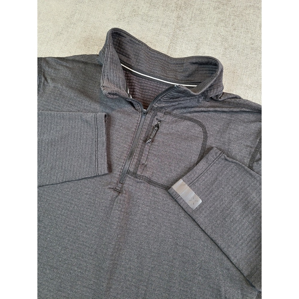 Ten Thousand Pullover Men Black Over Zip Polartec Stretch Performance - Approx S